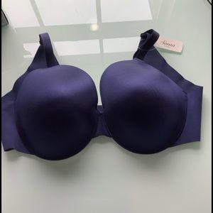 SOMA Vanishing Back Full Coverage Bra, 42DD, Underwire, Invisible Edge, Navy